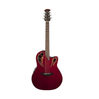 Ovation Celebrity Elite Mid Depth, Acoustic Electric Guitar, Ruby Red for sale