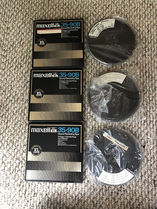Maxell 7” reel to reel tapes - Lot 35-90B 1980's approx