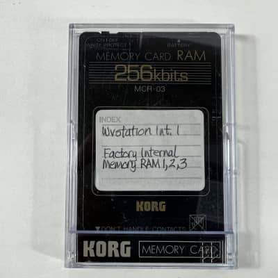 KORG MEMORY CARD RAM MCR-03 256KBメモリーカード Korg MCR-03 Memory Card 256kbits 256 Kbits RAM with Plastic