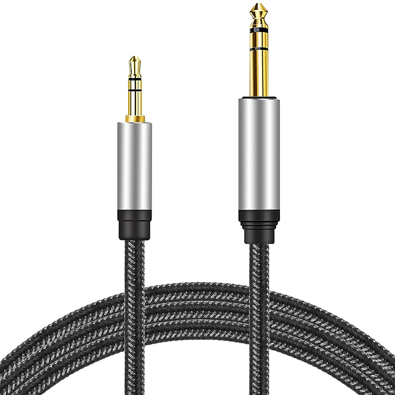 3.5 mm TRS Male to 6.35 mm TRS Male Stereo Audio Cable with Nylon Brai –  J&D Tech