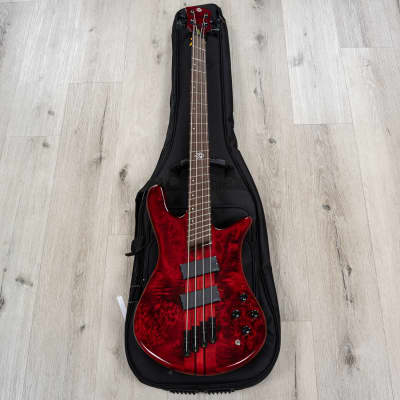 Spector NS Dimension 4 Multi-Scale Bass, Wenge Fretboard, Inferno Red image 10