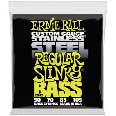 ERNIE BALL 2842 Slinky Bass Regular 50-105 Stainless Steel. Saiten für 4-String E-Bass Bild 1