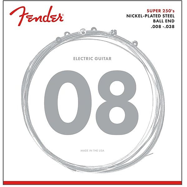 Fender Super 250 Nickel Plated Ball End Strings 250XS Gauges .008-.038 image 1