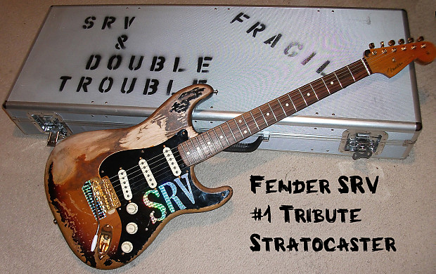 Fender Stevie Ray Vaughan Stratocaster SRV 1 Relic Tribute Strat w Strap Case
