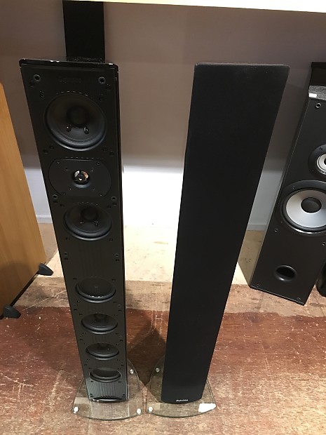 Definitive Technology Mythos Four Tower Speakers Black w Stands