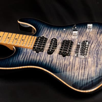 Suhr Modern Plus, Faded Trans Whale Blue Burst, Roasted Maple HSH image 21