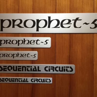 Replacement nameplate #1 for Sequential Circuits "Prophet-5" Rev. 1 or Rev. 2