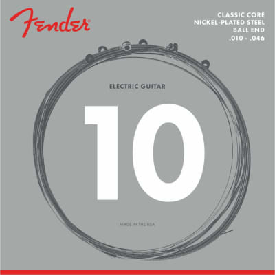 Fender 255R Classic Core Nickel Plated Steel Ball End Electric Guitar Strings, Regular .010-.046 image 1