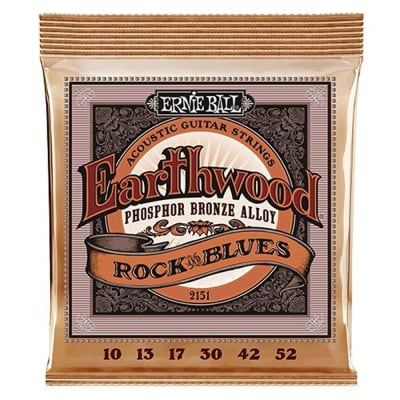 Ernie Ball P02151 Earthwood Rock & Blues Phosphor Bronze Acoustic String Set .010 - .052 image 1