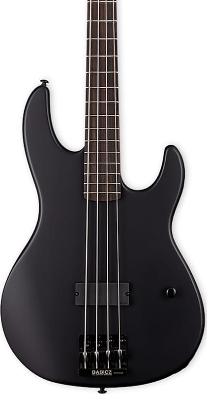ESP LTD AP-4 Black Metal 4-String Bass Guitar, Black Satin image 1