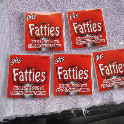 5 Sets Of GHS Fatties Fat-L-10's Nickel Plated Steel Electric Guitar Strings 5 Sets Of NOS GHS 10-47 image 1