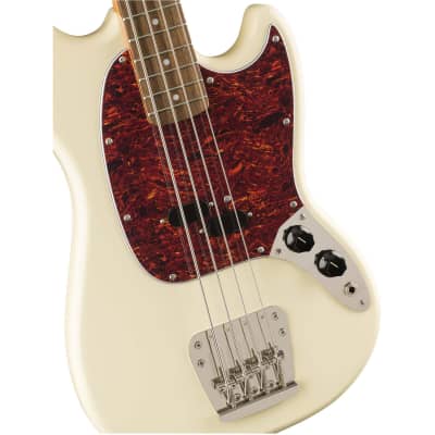 Fender Mustang Bass Olympic White MIM - Made in Mexico - Nice | Reverb