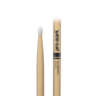 Pro-Mark Hickory Drum Sticks, 5A Oval Nylon Tips, Medium, Made in USA, TX5AN image 7