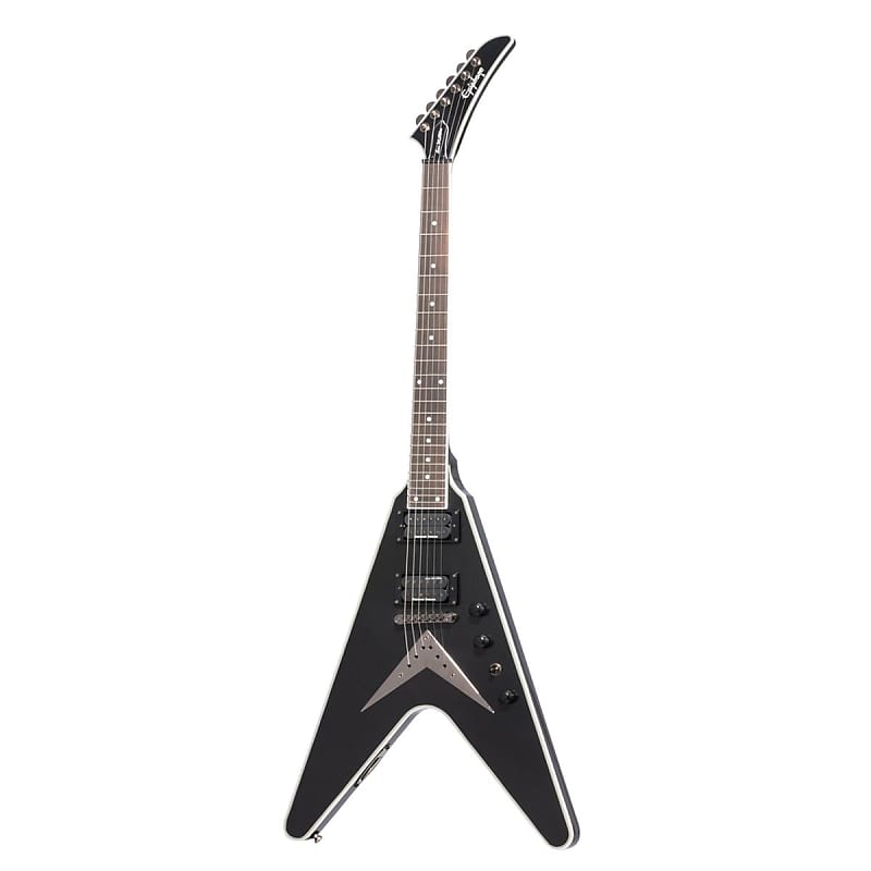 Epiphone Dave Mustaine Signature Flying V Custom Electric Guitar Black  Metallic w/ Case - EIGVCDMSBMBH3 | Reverb