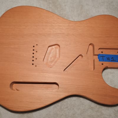 52 Style 1 Piece Honduran Mahogany Telecaster Body Unfinished with Standard Routes image 1