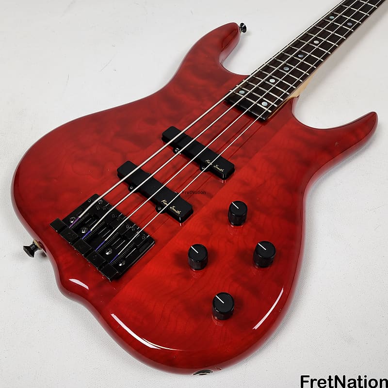 Ken Smith Bass Burner Custom 4-String Bass Candy Red w/ Case 8.60 