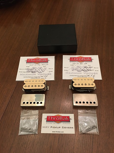 ThroBak SLE-101 MXV ハムバッカー 2個セット Throbak SLE-101 MXV Humbucker Set Aged Nickel Vintage Specs