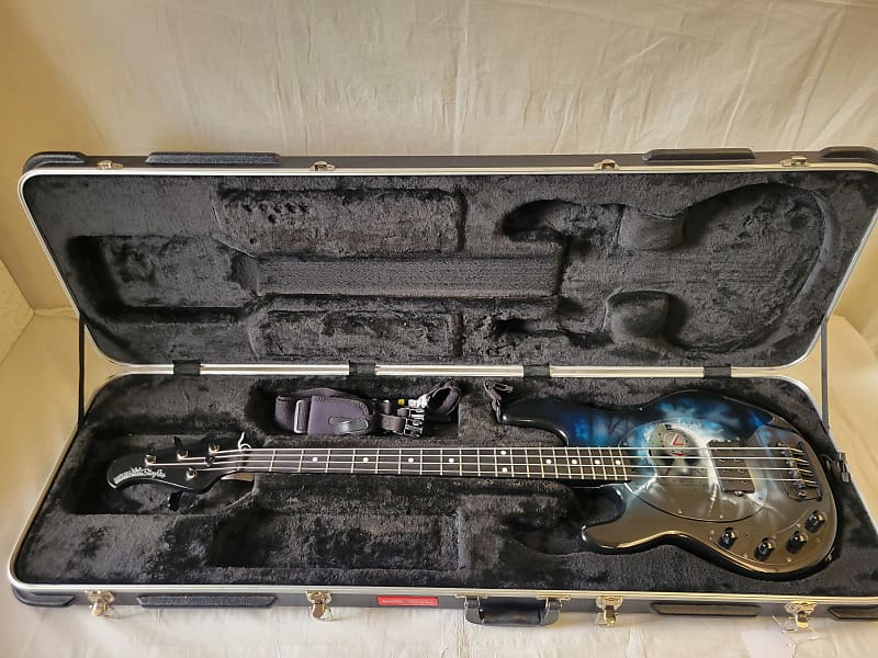 Ernie Ball Music Man Stingray 2017 - Stealth Black / Custom Jason Voorhees Paintjob image 1