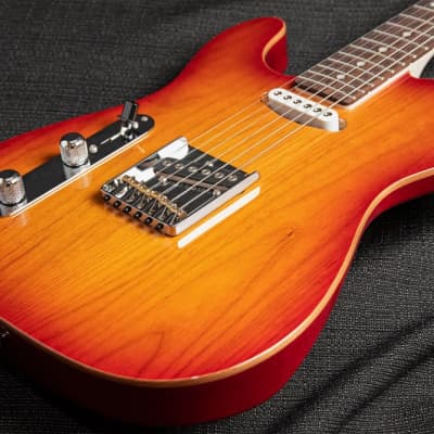 G&L ASAT Classic Cherry Burst Left Handed Rosewood image 3