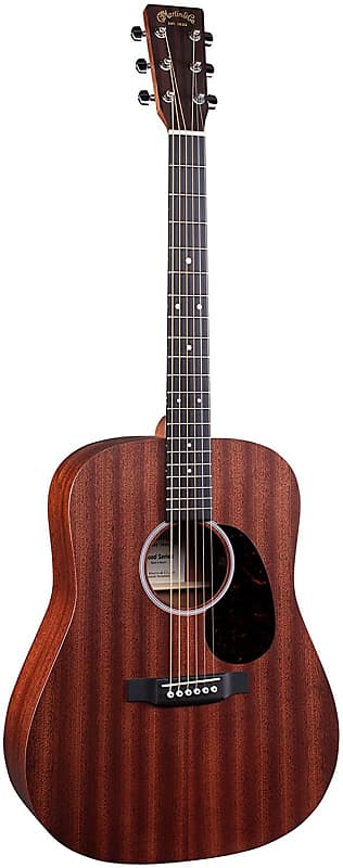 Martin Guitar Road Series D-10E Acoustic-Electric Guitar with Gig Bag, Sapele Wood Construction, D-14 Fret and Performing Artist Neck Shape with High-Performance Taper image 1