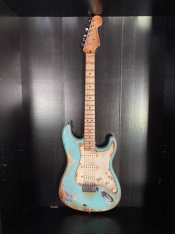 Fender Custom Blue Relic by East Gloves Customs Stratocaster 2006 Blue relic image 1