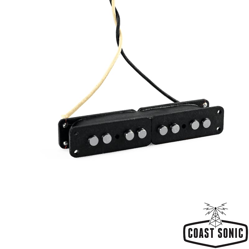 Lindy Fralin Split Jazz Bass Pickup Set Black Reverb