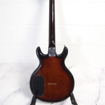 Cort Performer Series Double Cutaway 1980’s - Walnut Stain Competition Stripe Travis Bean Alembic Made In Korea image 4