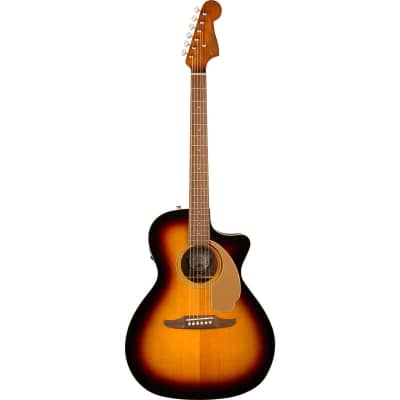 Fender Newporter Player Acoustic Electric Guitar, Walnut Fingerboard, Sunburst image 1