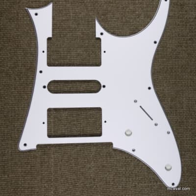 Custom Replacement Guitar Pickguard for Ibanez RG 350 DX ,3ply White image 1