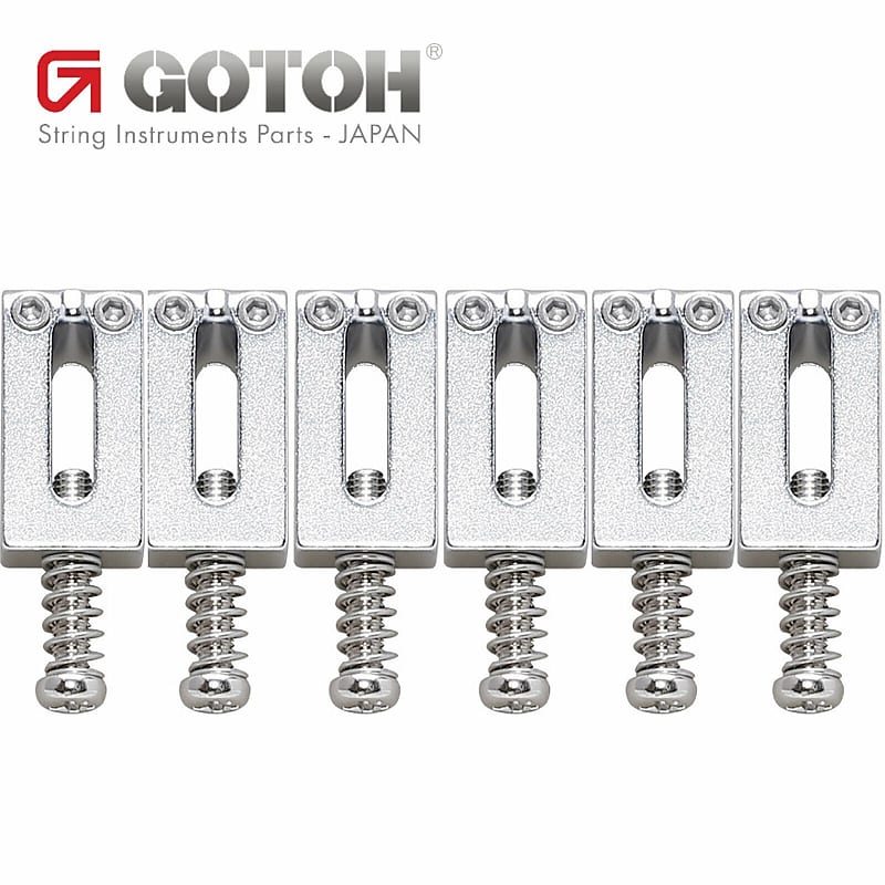 NEW Gotoh S105 Guitar Saddle Set Steel Suitable for NS510 / 510FX - CHROME image 1