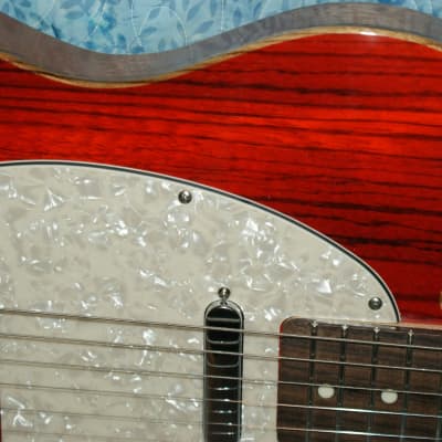 VZ Custom Guitars Trans Red Zebrawood Top T-Type w/Gig Bag image 4