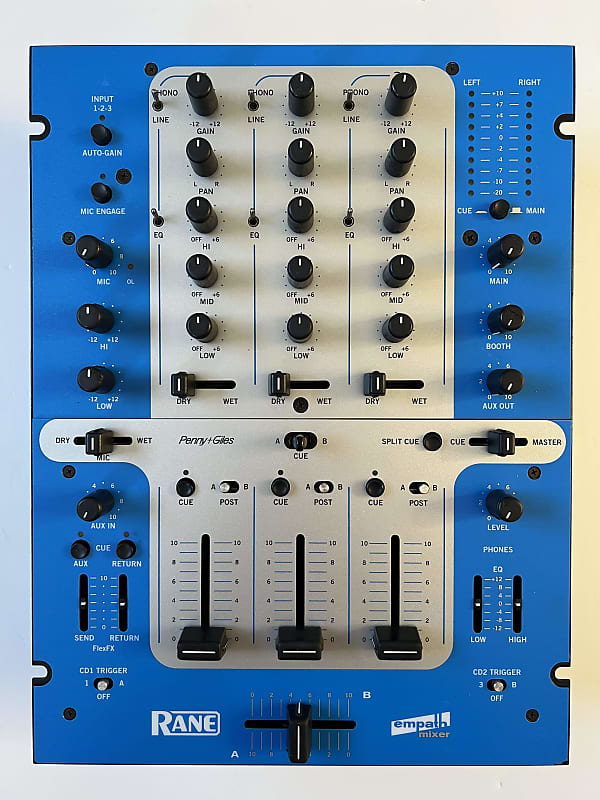 Rane Empath DJ Mixer 2003 Blue/Silver Reverb