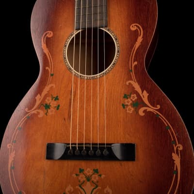 Vintage Regal Luann 1920's Floral Parlor Acoustic Guitar With SSC image 6