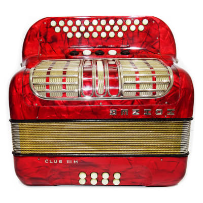 Hohner Club III M Diatonic Button Accordion, Original German Harmonika, New Straps 2046, Rare Vintage Squeezebox, Fantastic sound! image 4