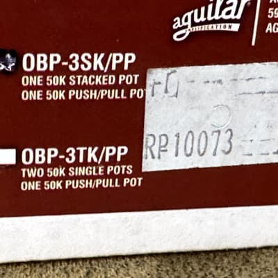 Aguilar  OBP 3SK  Preamp 3 BAND BOOST/CUT image 8