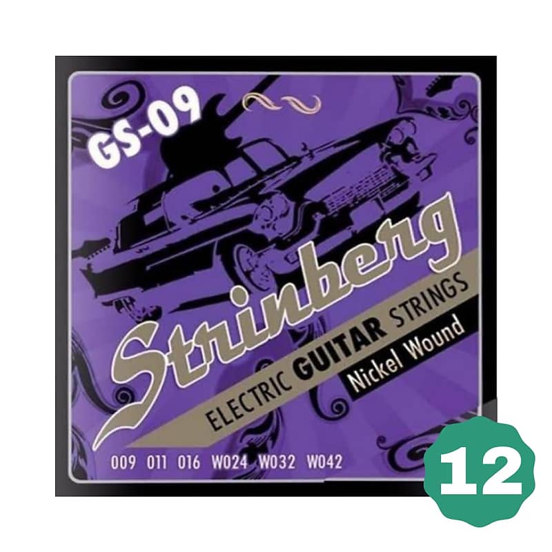 New Strinberg GS-09 Extra Light Nickel Wound Electric Guitar Strings (12-PACK) image 1