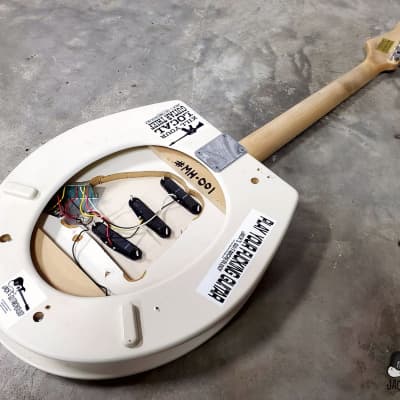 Jack's Guitarcheology "The Stratocrapper" Toilet Seat Electric Guitar (2021, Oly. White Relic) image 23