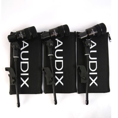 Audix D2 Dynamic Hypercardioid Instrument Microphone, 3-Pack, with 3 Audix D-Vice Clips image 3