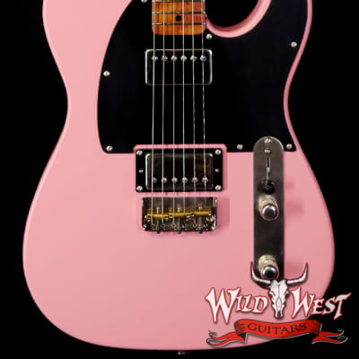 LsL T-Bone One HH Roasted Flame Maple Neck Double Humbucker Shell Pink for sale