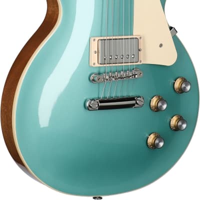 Gibson Les Paul Standard 60s Custom Color Electric Guitar, Plain Top (with Case), Inverness Green image 7