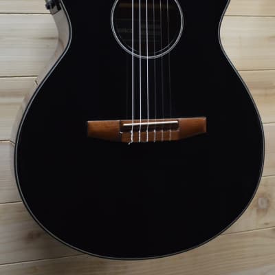 Used Ibanez AEG50N Classical Acoustic Electric Guitar Black High Gloss image 1