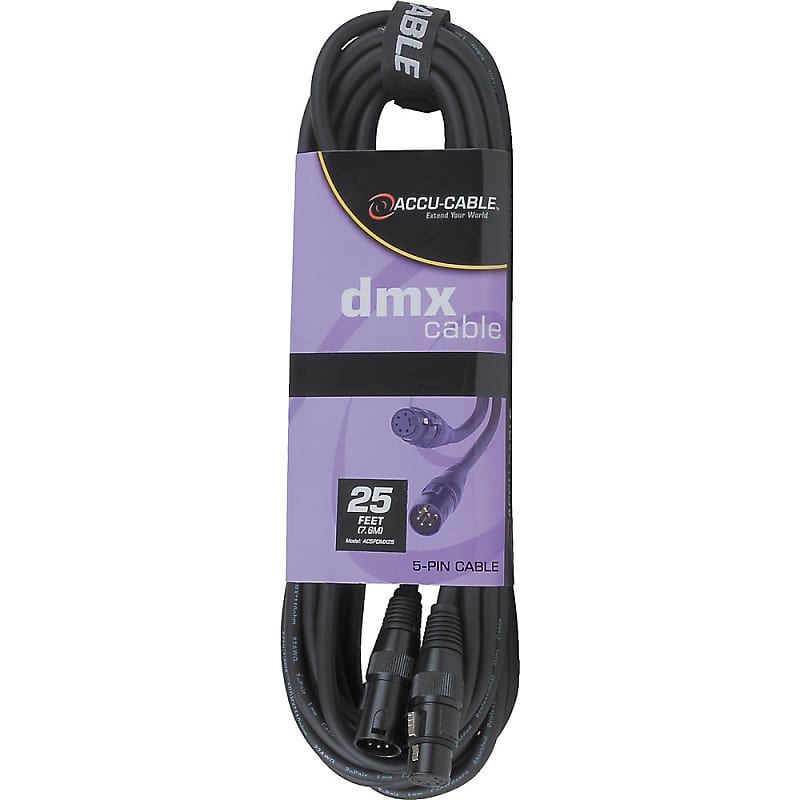 American DJ 5-Pin DMX Lighting Cable 25 ft. image 1
