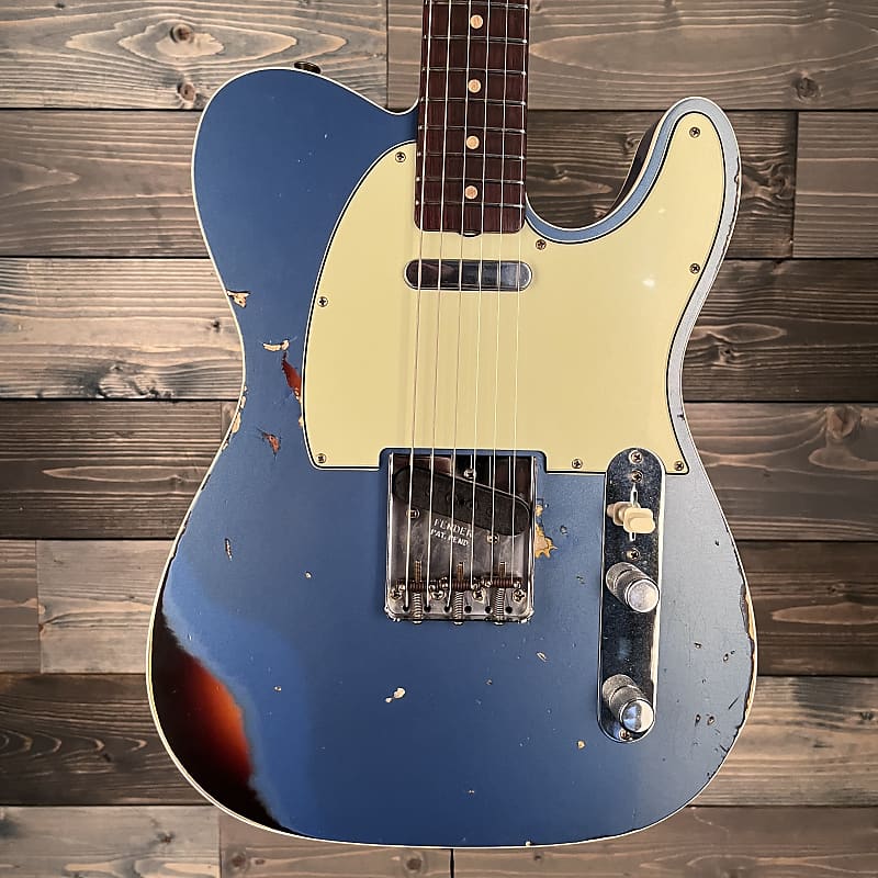 Fender Custom Shop '60 Tele Custom Heavy Relic - Aged Lake Placid Blue/Chocolate 3TS image 1