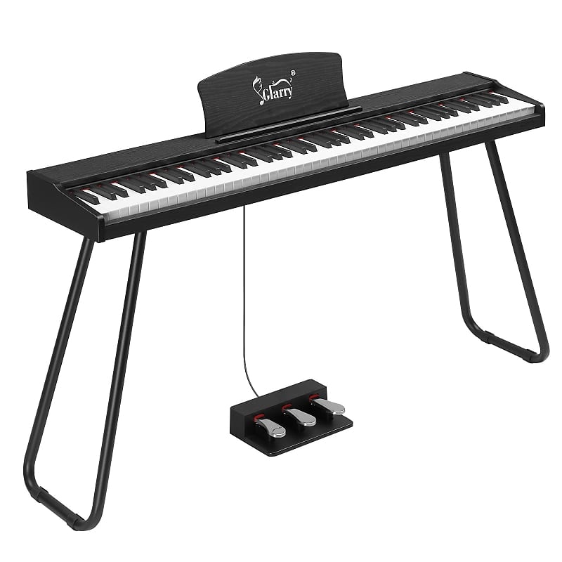 Glarry GPP-110 88 Key Full Size Semi-Weighted Standard Electric Digital Piano with Piano Bench Black image 1