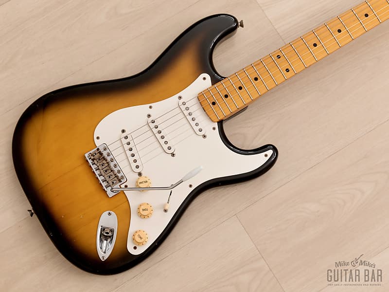 2002 Fender Stratocaster '57 Vintage Reissue ST57-58US Sunburst w 