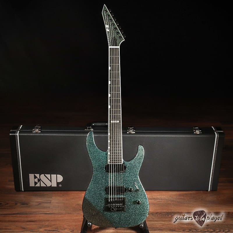 ESP E-II M-II 7B Baritone 7-String Evertune Guitar w/ Case – Granite Sparkle image 1