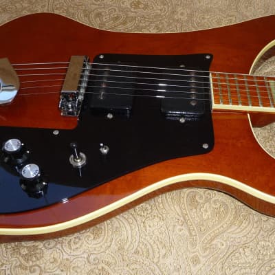 Vintage 1974 Rickenbacker 481 Guitar, Heavy Birdseye Maple, Beautiful RARE Walnut Brown Gloss Finish image 3