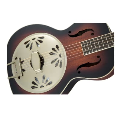 Gretsch G9240 Alligator Mahogany Round Neck Resonator 6-String Guitar with Padauk Fingerboard (Right-Handed, 2-Color Sunburst) image 6