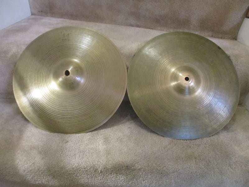 Zanki Vintage ItalianMade 14 Inch Hi Hat Cymbals Crisp, Reverb