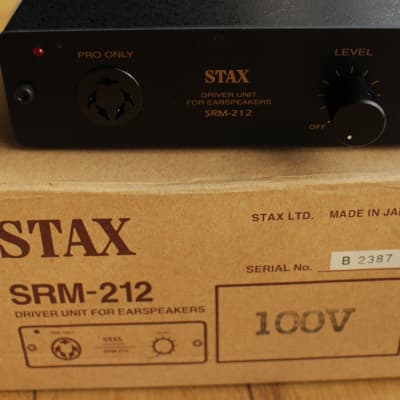 Stax SRM-212 headphone amplifier black - no power supply | Reverb